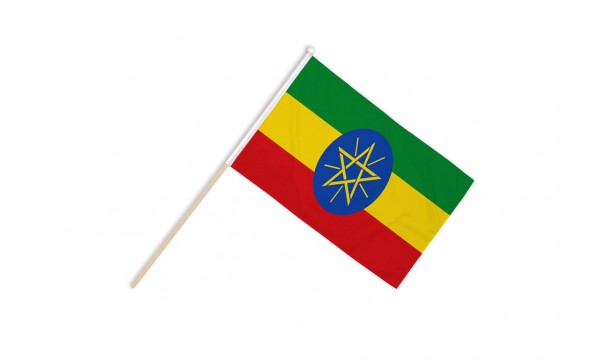 Ethiopia (with star) Hand Flags